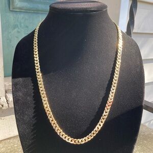 Gold Chain Gold Cuban Link Necklace 24in 7mm